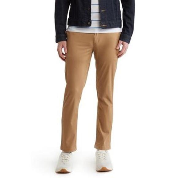 NWT The Wallin Stretch Twill Trim Fit Chino Pants Tan Kelp Size 34 X 32 - Picture 1 of 13